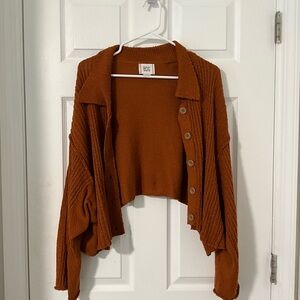 Urban Outfitters Orange Cardigan Sweater